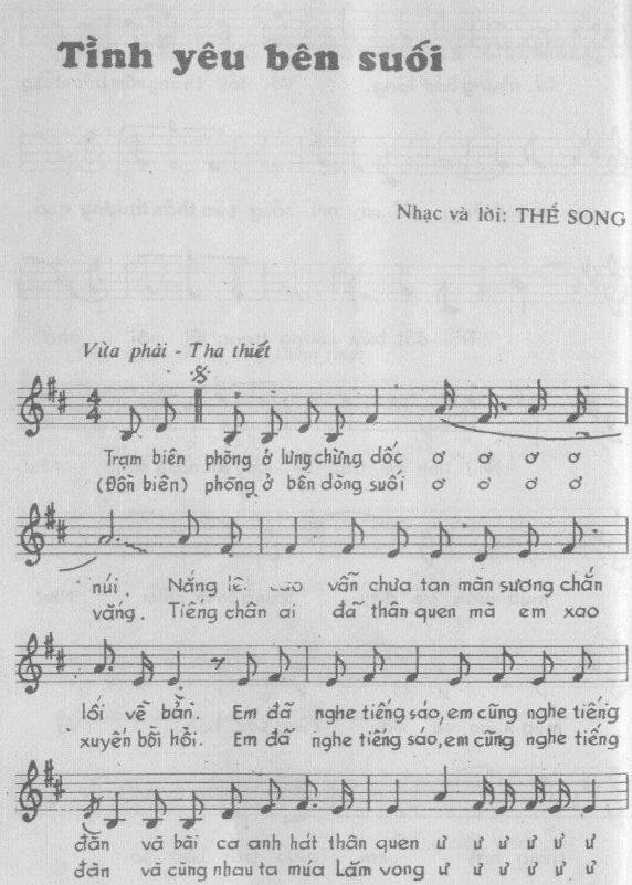 Sheet nhạc Tình Yêu Bên Suối